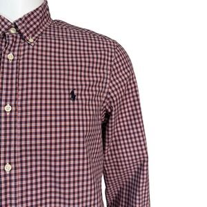 Kids Ralph Lauren Gingham Button Down Shirt Long Sleeve Casual Top Size XL 18-20